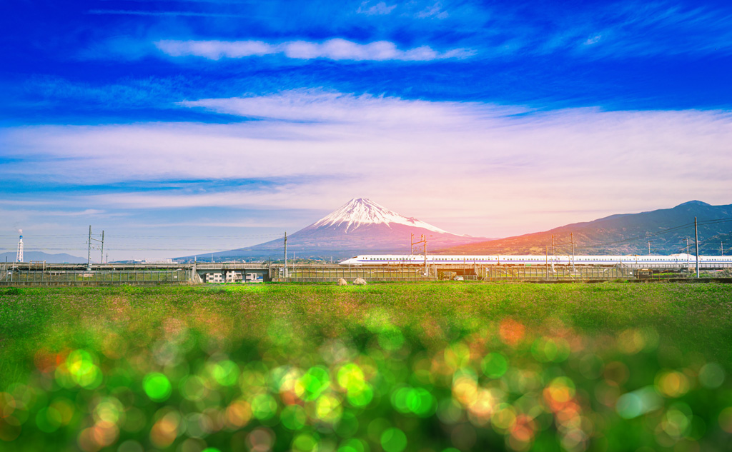 富士山と新幹線